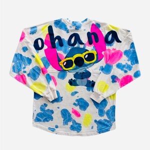 Unisex Disneyland Lilo Stitch Ohana Tie Dye Pink Blue Spirit Jersey Size S Rare